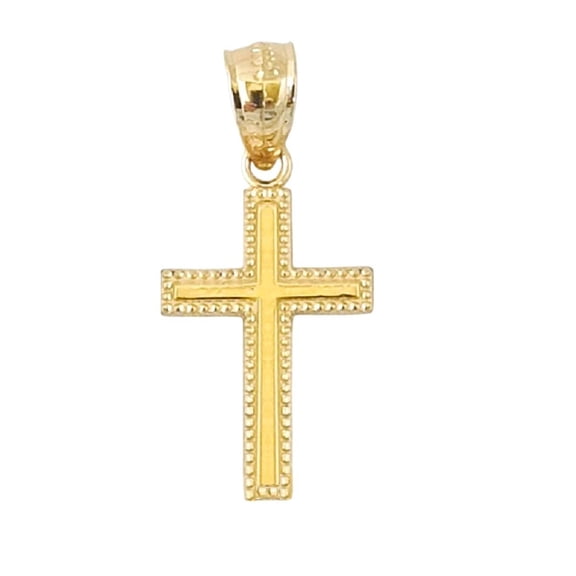 14K Yellow Gold Cross Small Pendant