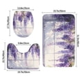 thumbnail image 2 of Bathroom Rugs Sets 3 Piece - Lavender Blooms Window Absorbent Non Slip Bath Mats, U-Shape Toilet Lid Cover, Contour Mat, Soft Washable Shower Mats Bath Rug Mat for Bathroom Tub Toilet, 2 of 7
