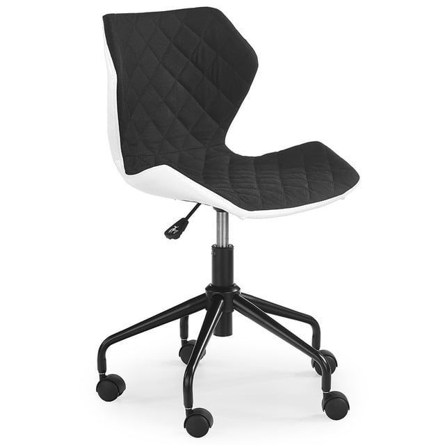 Modern Home WHBLACK Ripple Chaise de Bureau Mi-Hauteur Blanc/noir