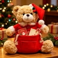 thumbnail image 4 of 2026 Christmas Indoor Home Decor Christmas Bear Stuffed With Storage Cute Holiday Soft Santa Bear Keepsake With Drawstring Bag Cozy Ornament For Home Decor, 4 of 5
