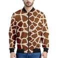 thumbnail image 2 of Chaqueta con estampado 3D de piel de jirafa para hombre y mujer, sudadera holgada de primavera, chaqueta bomber informal con cremallera, ropa de calle, abrigo, 2 of 4