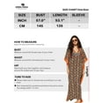 thumbnail image 6 of Edolynsa Snake Kaftan Dresses for Women Loose Beachwear Elegant Caftan Loungewear Swimwear Coverup Vacation Wear, 6 of 11