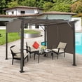 thumbnail image 2 of 2PCS 16x4 Ft Universal Replacement Canopy for Pergola Structure,Shade Canopy Cover, Waterproof Polyester Cover for Durable Use(Cover only), Brown, 2 of 9