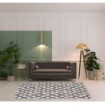 thumbnail image 2 of 5' X 8' Gray Taupe And Silver Geometric Hand Woven Area Rug, 2 of 4