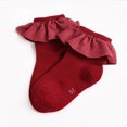 thumbnail image 1 of Mialoley Enfants Monochrome Bas Froissé Peau Amicale Chaussettes Mignonnes, 1 of 1