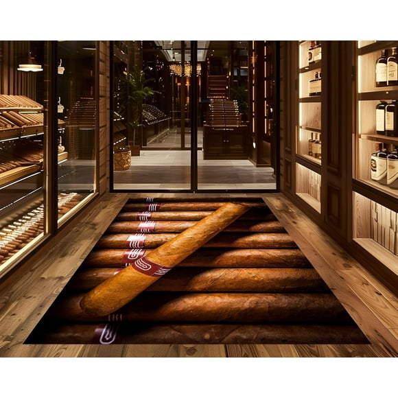 Cigar Area Rug, Cigar Rug, Cigars Rug, Humidor Cigar Box Rug, Cigar Box Area Rug, Liquor Store Rug, Cigar Shop Rug RS1651.1 3x5 ft = 90x150 cm