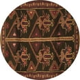 thumbnail image 1 of Ahgly Company Indoor Round Persian Brown Traditional Area Rugs, 6' Round, 1 of 4
