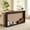 Black, variant on 46.5" Extra Long Fluted Console Table, Narrow Sofa Table Behind Couch with Arc Corner Design for Entryway, Industrial  Hallway Table for Living Room, Foyer (Black)