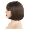 thumbnail image 3 of Onedor 10" Short Straight Hair Flapper Cosplay Costume Bob Wig (8#-Medium Ash Brown), 3 of 7
