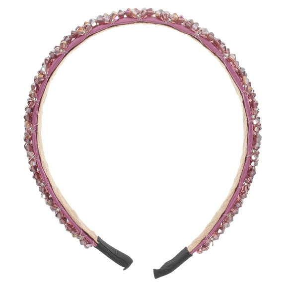 WRITWAA Purple Crystal Rhinestone Headband Elegant Glitter Hairband for Costume and Holiday Parties