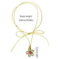 thumbnail image 5 of RYUJNDK Elegant Floral Collar Necklace Unique Colorful Hollow Flower Clavicle Chain Wax Rope Acrylic Flower Choker Beach, 5 of 19