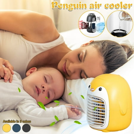 

Kuluzego Penguin Water Cooling Fan Air Cooler office Desktop Household Portable Air