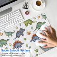 thumbnail image 4 of Long Mouse Pads for Desk,Watercolor Dinosaurs Eggs Plants Pattern Desk Mats on Top Of Desks, Desk Mouse Pad Extra Large with 3mm Non-Slip Base and Stitched Edge for Gaming,Office,Work,Home 35.4"x15.7", 4 of 6