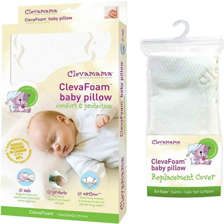 Clevamama Foam Baby Pillow & Replacement Pillow Cover