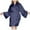 Navy, variant on Women's Plus Size Satin Robes Plus Size Silky Kimonos Robes Sleepwear Short