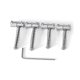 thumbnail image 1 of Bass Bridge Saddles Plate Block for 4 Strings Bass Guitar Replacement, 2 Color, 1 of 5