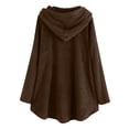 thumbnail image 4 of IMENGL Haut à Capuche Chaud en Peluche Automne Hiver, Marron 3TG, Taille M-5TG, 4 of 5