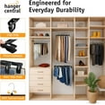 thumbnail image 5 of Hanger Central 10 Pack Black Plastic Pants Hangers with Clips 12 inch, 5 of 8