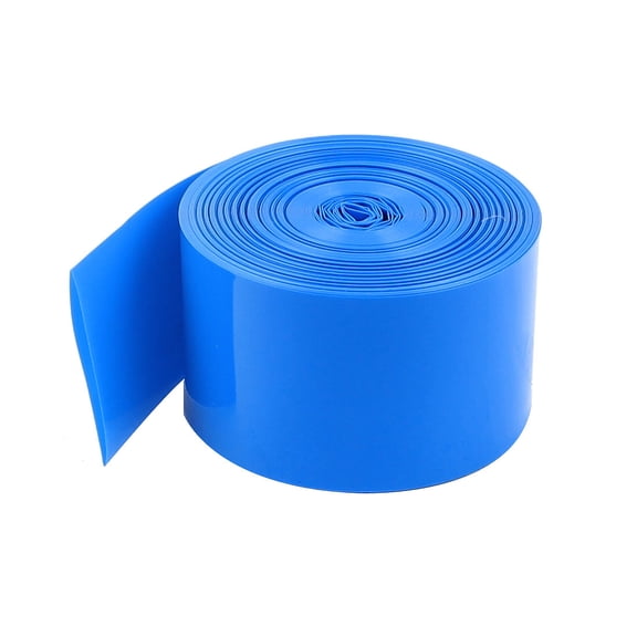 Unique Bargains 10Meters 29.5mm Width Heat Shrink Wrap Tube Blue for 1 x 18650 Battery