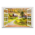 thumbnail image 3 of Adhesivo de pared realista con vistas a la ventana, paisaje panorámico, 60 x 90 cm, 3 of 3