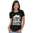 thumbnail image 4 of Live With Parents Slacker Funny Womens Slim Fit Graphic Tee Brisco Brands S, 4 of 5