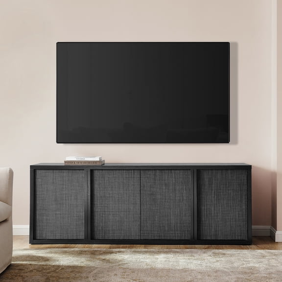 Kai Rectangular TV Stand for TV's up to 75" in Black Grain