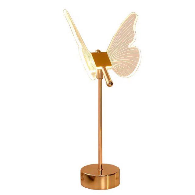 Lámpara de Escritorio Bsvklp Noche LED 3 Colores Claros Acrílico Mariposa UE