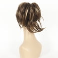 thumbnail image 2 of Adjustable Messy Style Ponytail Hair Extension Synthetic Hairpiece with Jaw Claw Amazing Shape For Women, Light Brown with Highlights, 2 of 7