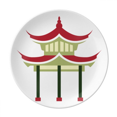 

Pavilion China Pattern Plate Decorative Porcelain Salver Tableware Dinner Dish
