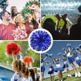thumbnail image 6 of PET Cheerleading Pom Poms with Finger Holes for Sport Team Spirit Fun Dance Stage Events, Blue Silver 2 Pack, 6 of 6
