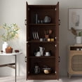 thumbnail image 5 of DIYART Brown Kitchen Pantry Cabinet, 71" Tall Kitchen Storage Cabinet with doors, Kitchen Pantry Hutch with Storage for Kitchen, Dining Room, 5 of 7