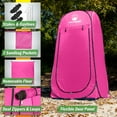 thumbnail image 4 of Wakeman Kid Size Pop Up Changing Tent, 3x3x5.2ft Mini Portable Toilet Stall or Dressing Room, Pink, 4 of 10