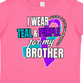 thumbnail image 4 of Inktastic Suicide Prevention I Wear Teal and Purple for My Brother Boys or Girls Toddler T-Shirt, 4 of 5