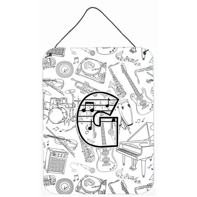Carolines Treasures CJ2007-GDS1216 Letter G Musical Note Letters Wall and Door Hanging Prints