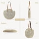 thumbnail image 2 of Straw Shoulder Bag For Women, Large Straw Bags Weave Handmade Handle Tote Bag Summer Beach Straw Handbags Bohemian Crossbody Bag(large Beige), 2 of 5