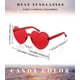 thumbnail image 4 of Paquete de 2 gafas de sol sin montura en forma de corazón para mujer, una pieza, translúcidas, 4 of 5