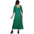 thumbnail image 4 of Moomaya Solid Cotton Kurtis For Women Party Wear 3/4 Sleeve Fashion Women Dress, 4 of 5