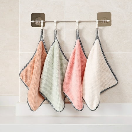 

WREA Kitchen Dishcloth Absorbent Dish Tableware Non-stick Oil Thickened Washing Rag Household Dining Towel