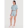thumbnail image 3 of Women's Linen Button Front Cropped Shirt, 3 of 4