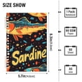 thumbnail image 2 of FORMRS 1-Subject Spiral Notebook 8" x 5" College Ruled 60 Refillable Sheet A5 Hard Cover, 2 Pack, Black Sardines Pattern, 2 of 7