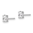 thumbnail image 6 of Auriga Fine Jewelry 925 Sterling Silver 5x3mm Oval White Topaz Stud Earrings for Women, 6 of 6