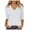 White, variant on Womens Tunic Tops 3/4 Sleeve V Neck Solid Color Workout Shirts Women Comfy Loose Fit Tops for Women 2025 Summer,Black,3XL