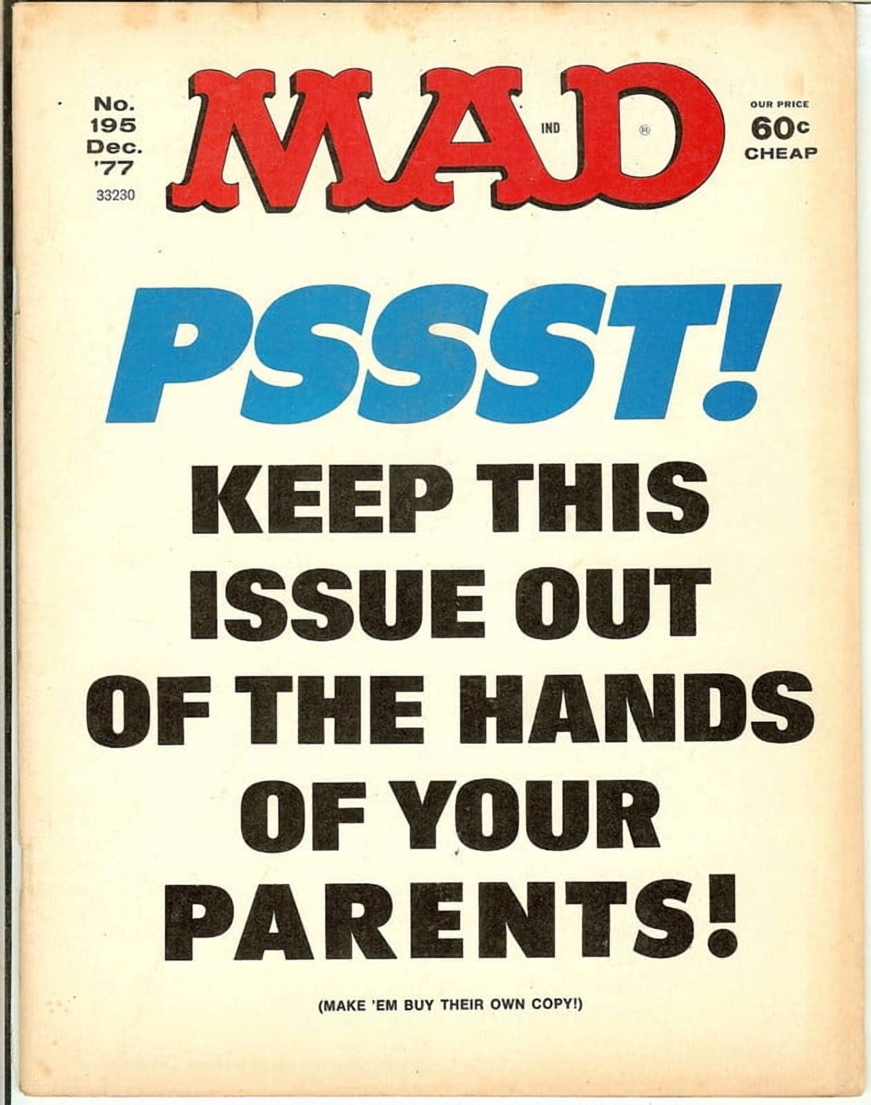 MAD Magazine Vintage Collectible #195 DEC 1977