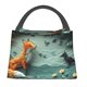 thumbnail image 1 of Fotbe Paper Fox Crow Fantasy Bolsa Térmica Portátil con Estampado, Bolsa de Entrega de Alimentos Aislada, Bolsa Reutilizable de Gran Capacidad para Comidas y Supermercado, 1 of 6