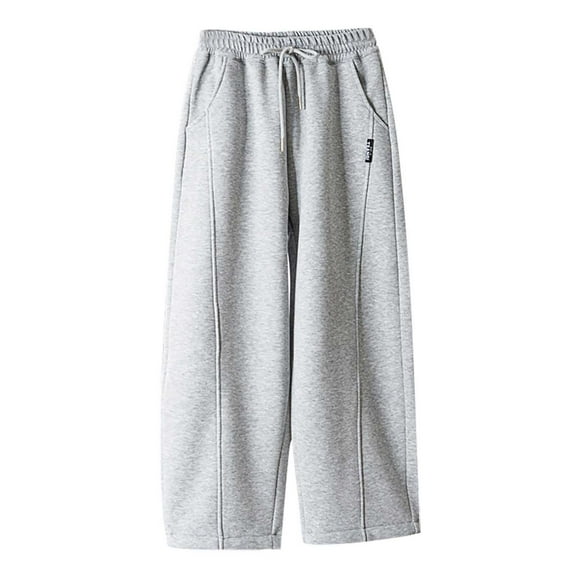 Kids Boys Sweatpants Straight Straight Leg Sweatpants Kids Grey Sweatpants Baggy Pants Kids Clothes Girls Size 8-9 Years