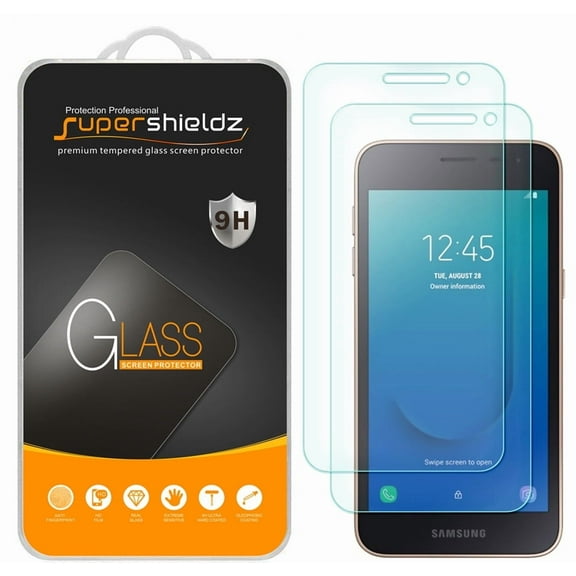 [2-Pack] Supershieldz for Samsung Galaxy J2 Core/ J2 Dash Tempered Glass Screen Protector, Anti-Scratch, Anti-Fingerprint, Bubble Free