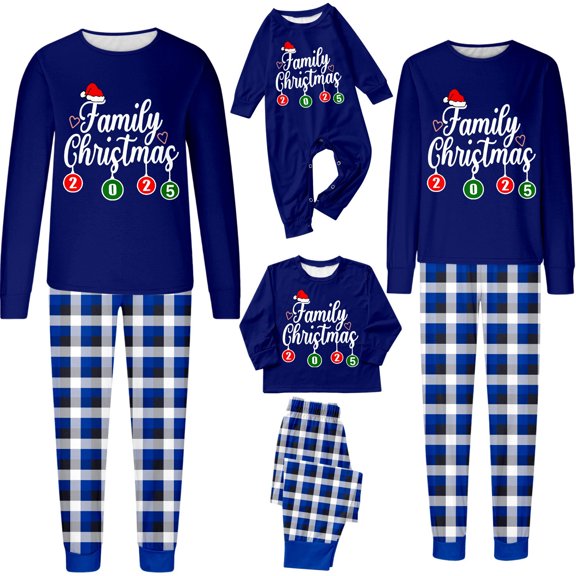 Gelikeya Matching Family Christmas Pajamas - Family Christmas Pajamas Matching Sets, Holiday Couples Outfits, Pullover Tops Bottoms (Baby, 18-24 Months)