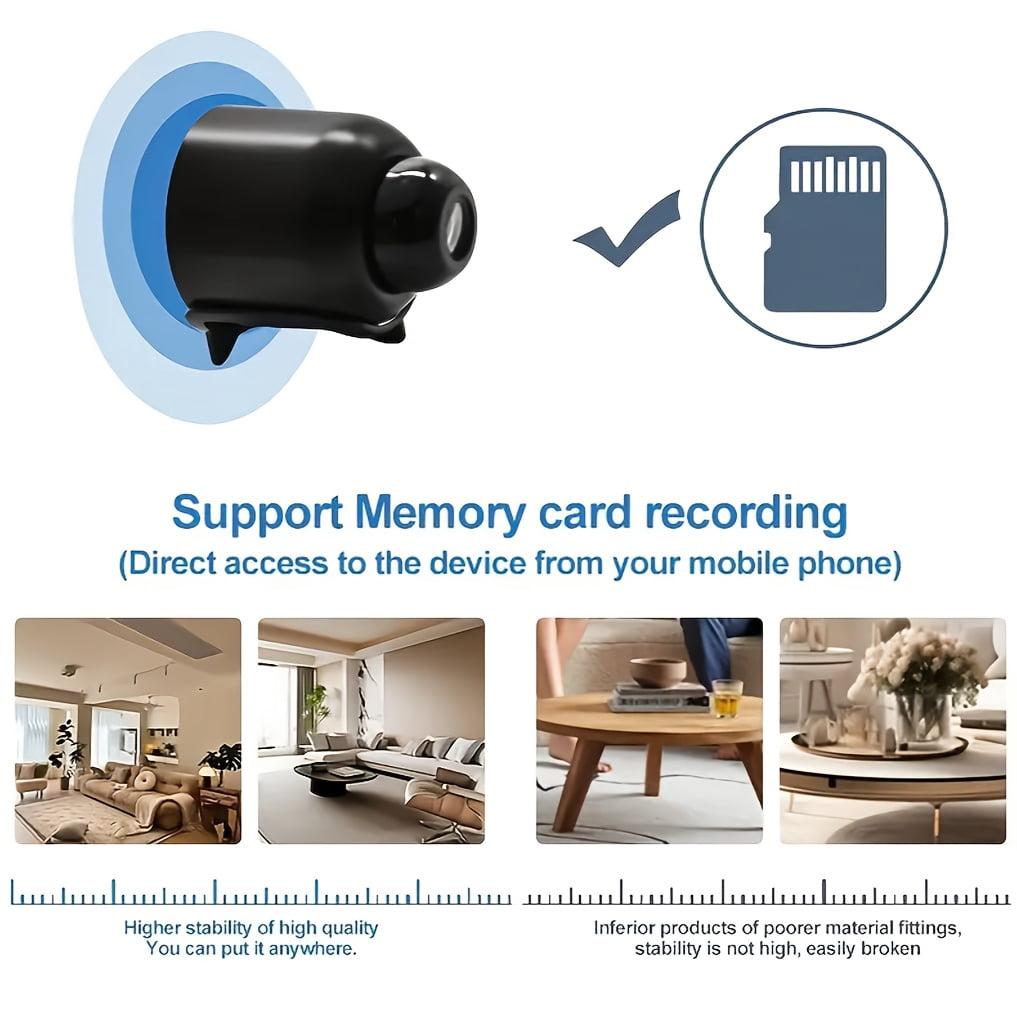 Wireless Camera, Mini Nanny Cam Smart Home, Small Indoor Outdoor Camera with Remote View, Compatible with Android and iOS, Baby, Pet Monitor(3PCS)