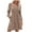 Khaki, variant on Ndbuld Womens Long Sleeve Fall Dresses Women's Fashion Solid Color Round Neck Long Sleeve Round Neck Dress Long Skirt,Brown,L
