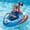 Blue, variant on SUNRAD Kids Inflatable Pool Floats, Pirate Ship Print Pool Toys with Water Gun, Summer Outdoor, Beach, Birthday Gift for Kids Age 3-8(Blue)